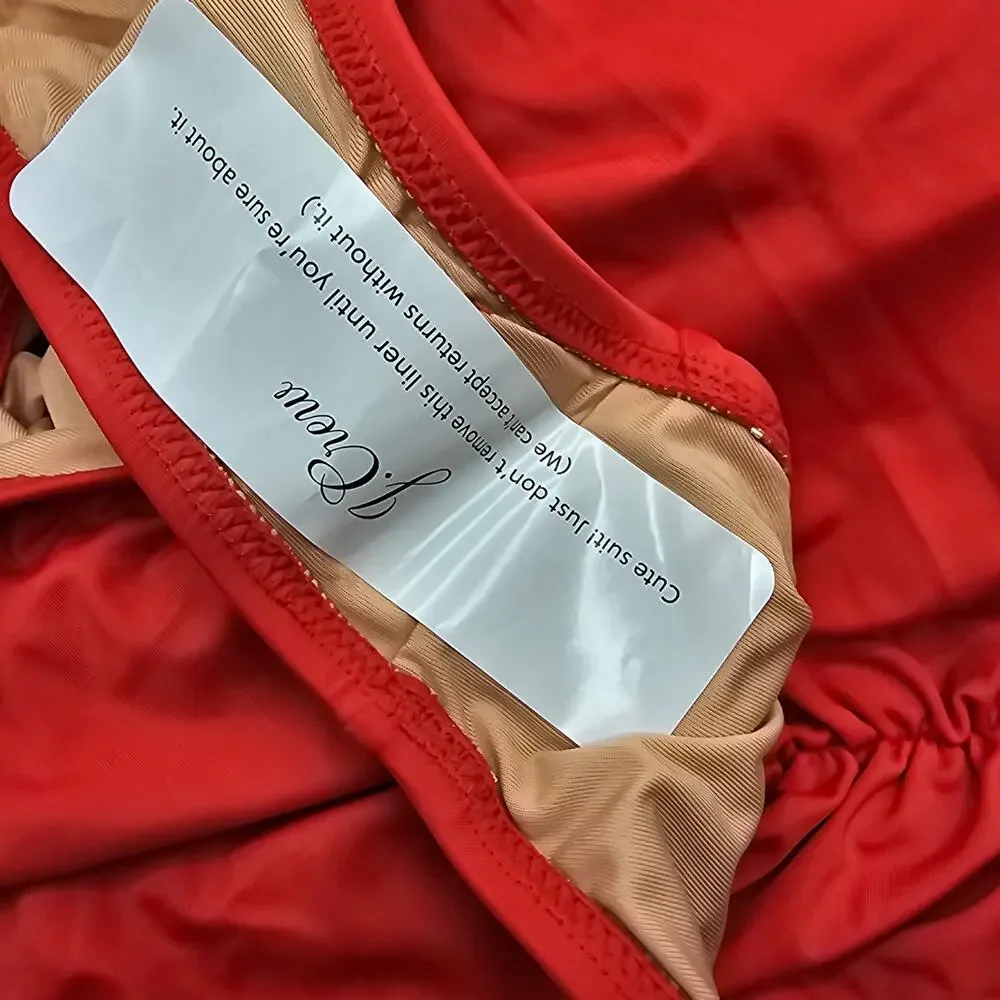 J. Crew Womans size 24 Ruched Sweetheart Neck One Piece Swimsuit Red Cheeky NEW